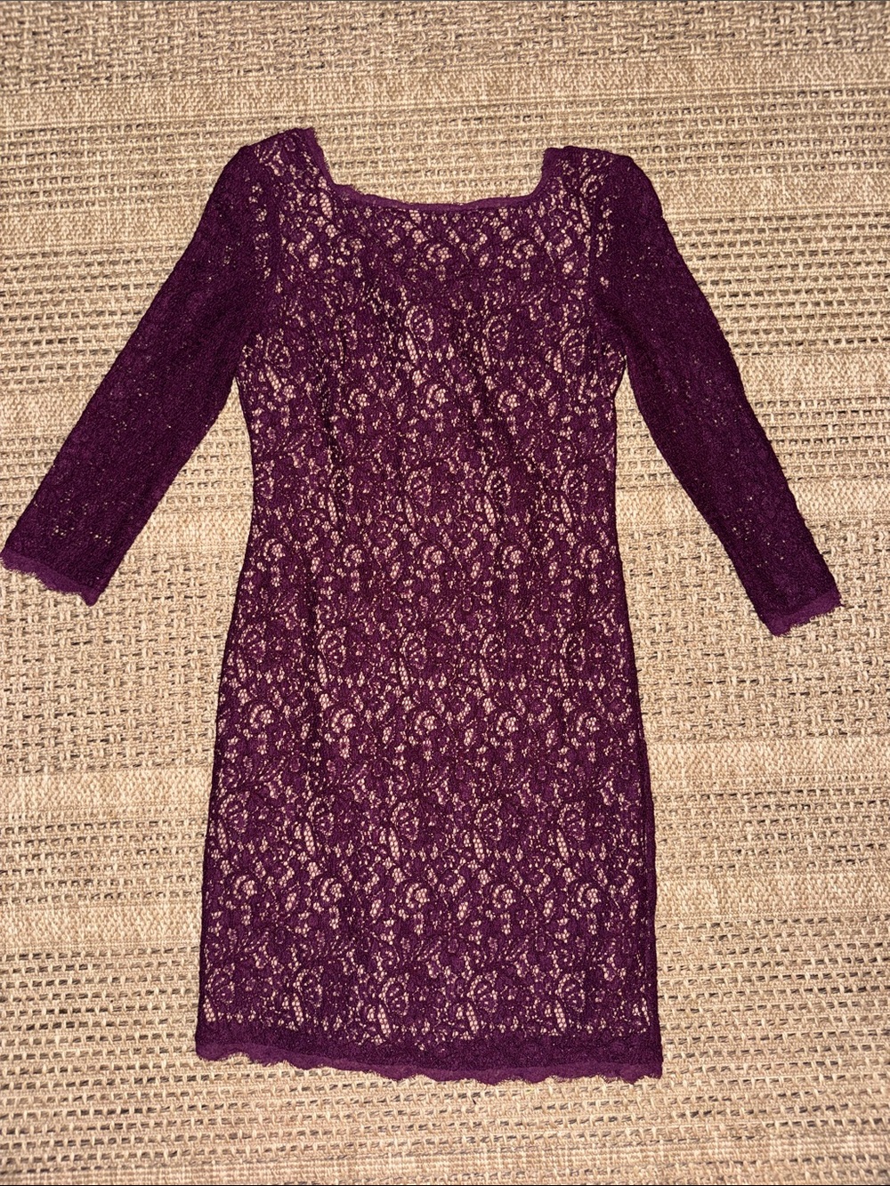 Adrianna Papell Women's Purple Lace Sheath Dress ✨Like New✨